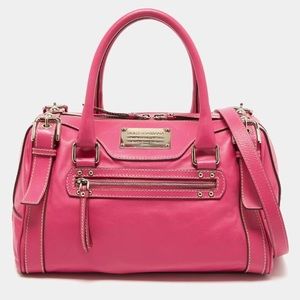 Authentic PreLoved Dolce & Gabbana Fuchsia Leather Satchel